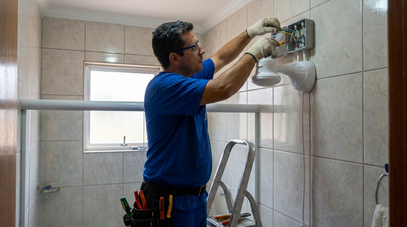 Instalacao de chuveiro eletrico profissional em Juiz de Fora‑MG