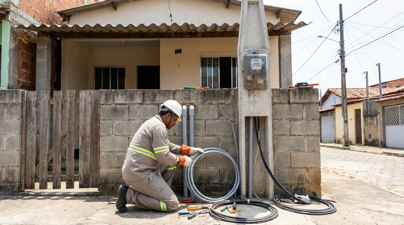 Instalacao de padrao de energia residencial em Juiz de Fora‑MG