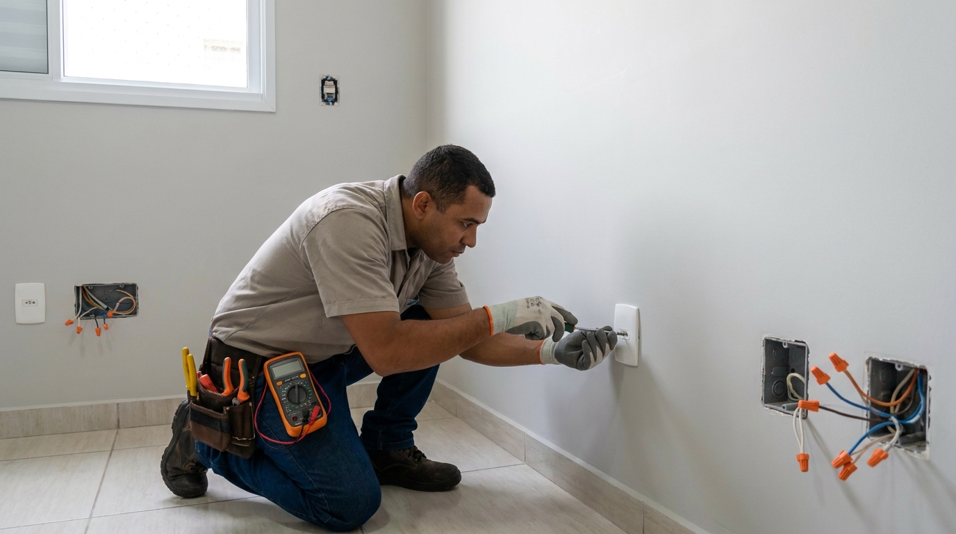 Instalacao de tomada e interruptor em Belém‑PA
