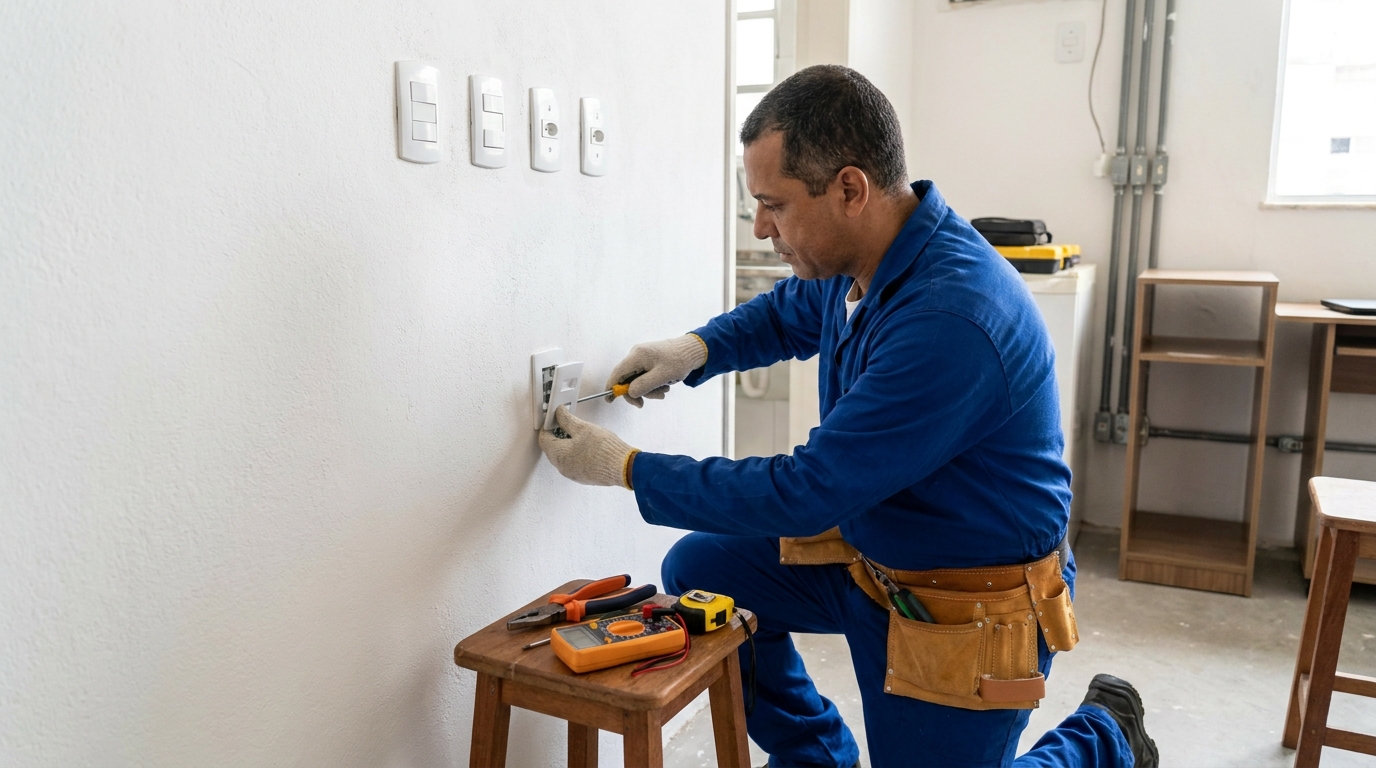 Instalacao de tomada e interruptor profissional em Juiz de Fora‑MG