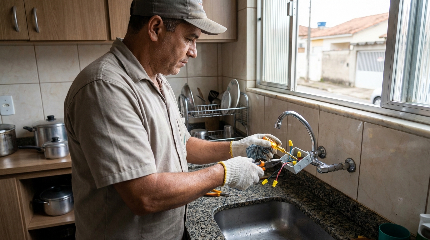 Instalacao de torneira eletrica profissional em Juiz de Fora‑MG