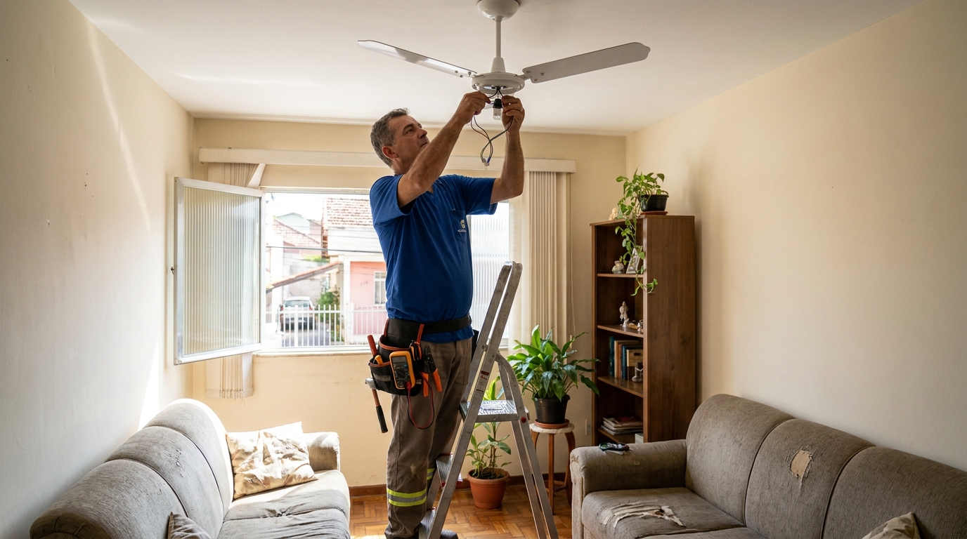 Instalacao de ventilador de teto em Juiz de Fora‑MG