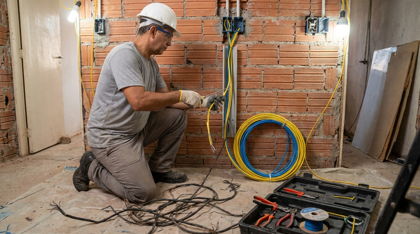 Troca de fiacao eletrica residencial em Juiz de Fora‑MG